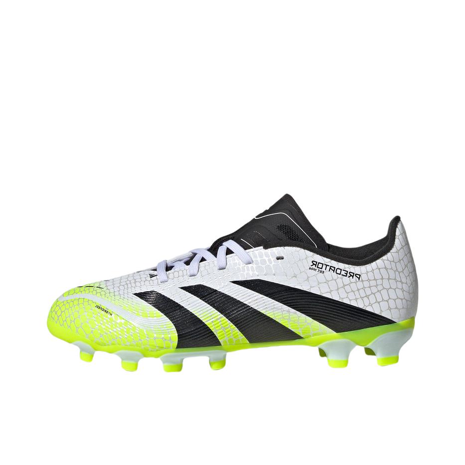 推荐商品：adidas Predator League MG 足球鞋 中端短钉软/硬人造草皮耐磨低帮系带圆头 大童/白色/黑色/亮柠檬黄