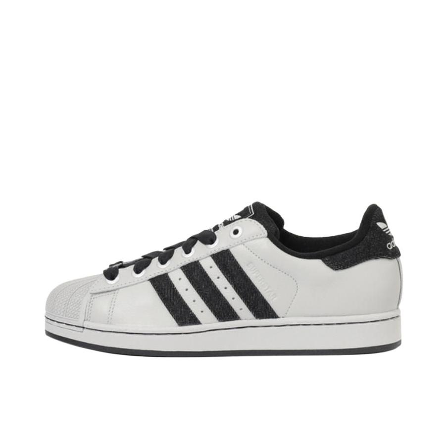 推荐商品：【王鹤棣同款】 adidas Originals Superstar 2 板鞋 防滑耐磨贝壳头贴合圆头支撑 浅灰色/黑色 