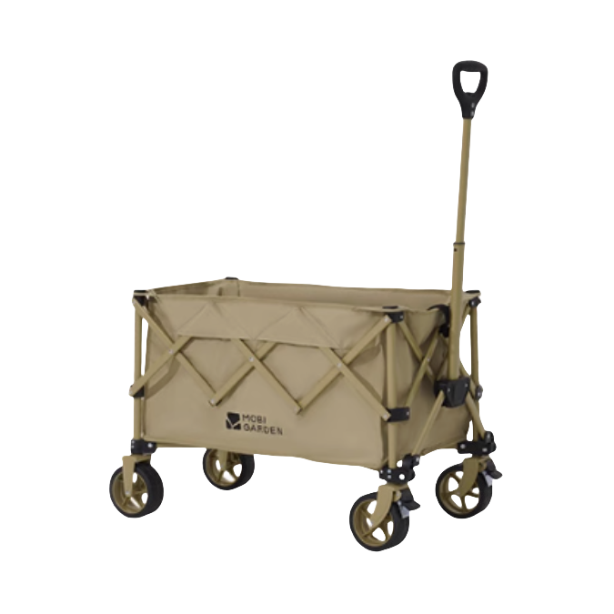 推荐商品：牧高笛 云际 聚拢 四向折叠 便携式 野营 带刹车 宽轮 旅行 带娃 可躺 户外营地车 NX25689002