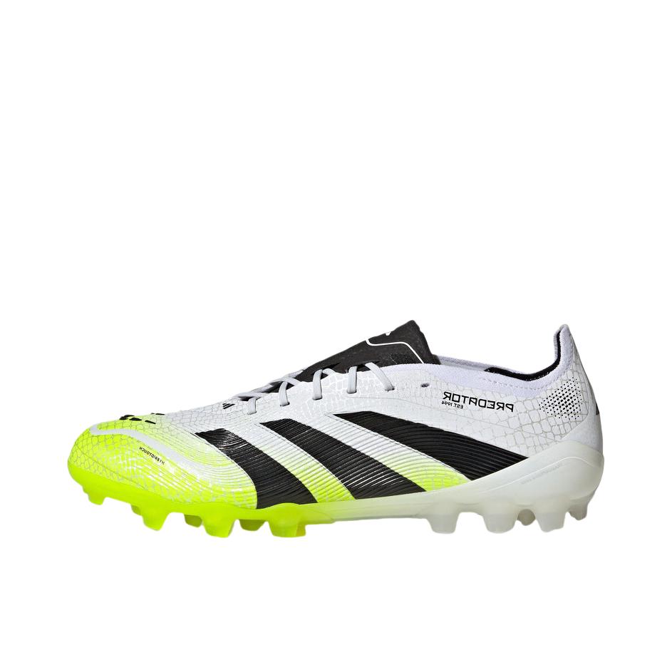 推荐商品：adidas Predator Elite AG 顶级 胶质短钉 软人工草场 防滑耐磨 足球鞋 白色/黑色/亮柠檬黄