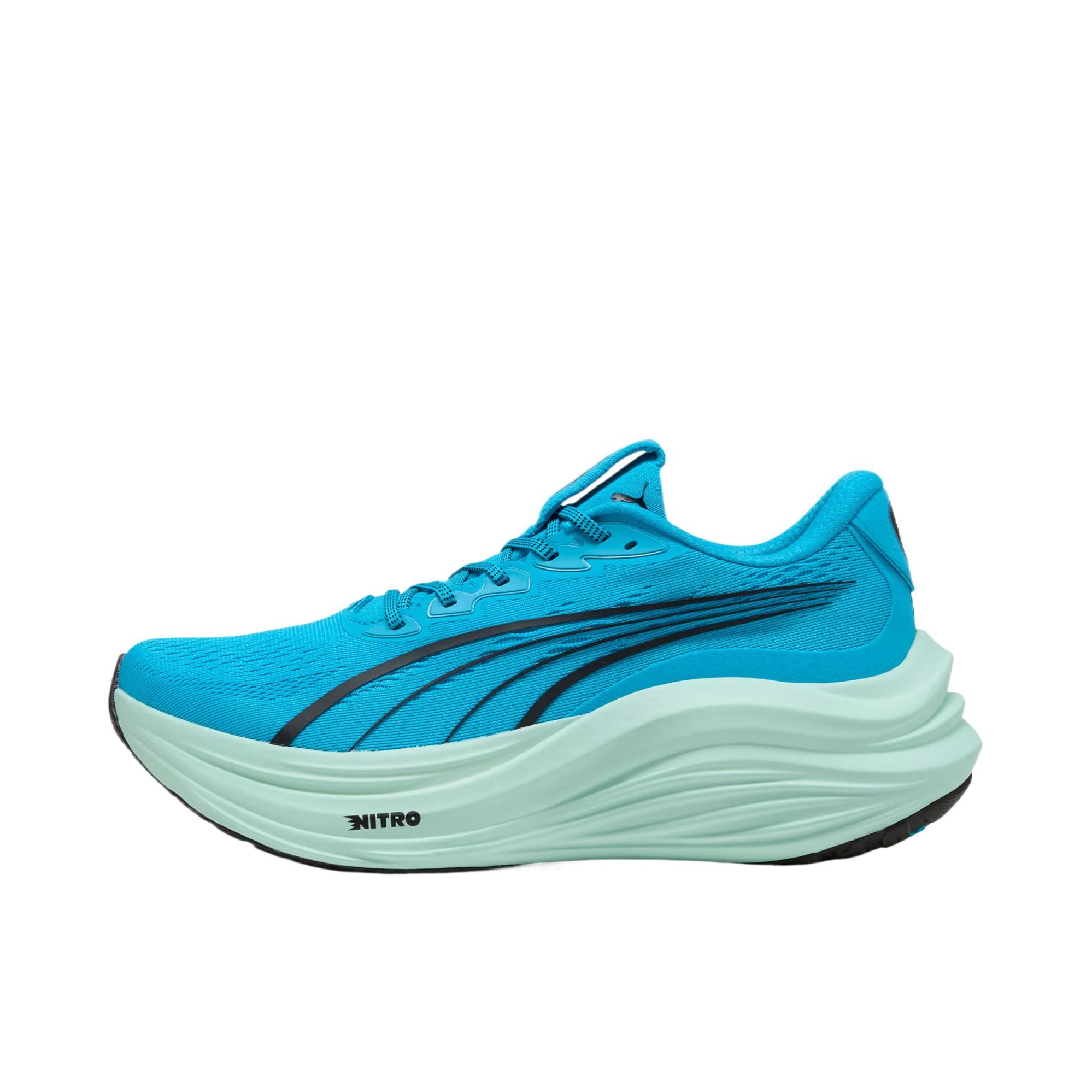 推荐商品：Puma/彪马 MagMax NITRO 柔软 防滑 低帮 系带 跑鞋 蓝色