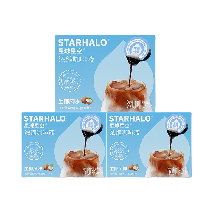 推荐商品：星球星空 浓缩咖啡液 生椰风味 270g 盒装