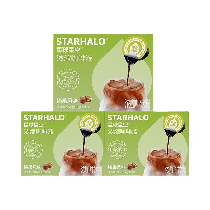 推荐商品：星球星空 浓缩咖啡液 榛果风味 270g 盒装