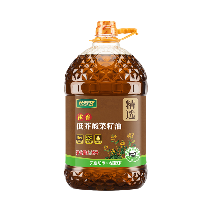 推荐商品：长寿花 压榨二级 精选 浓香低芥酸菜籽油