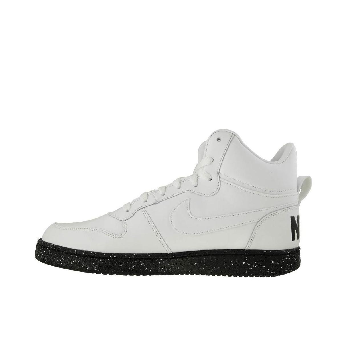 推荐商品：Nike Court Borough 板鞋 复古舒适透气防滑耐磨轻便防水耐穿 White/Black 白黑Hi