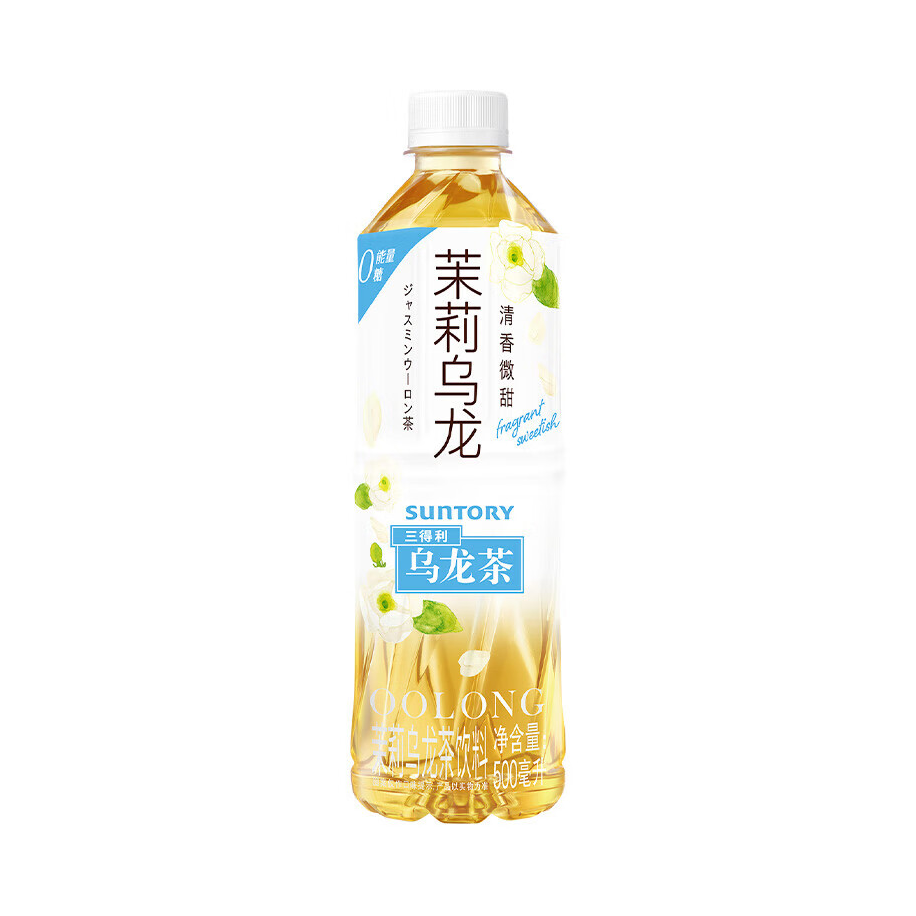 推荐商品：Suntory/三得利 微甜0脂 茉莉乌龙茶饮料 500ml 瓶装 解腻解渴