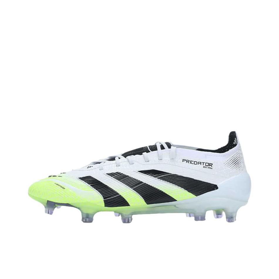 推荐商品：adidas Predator Elite FG 顶级 胶质长钉 天然硬草地 圆头 足球鞋 白色/绿色