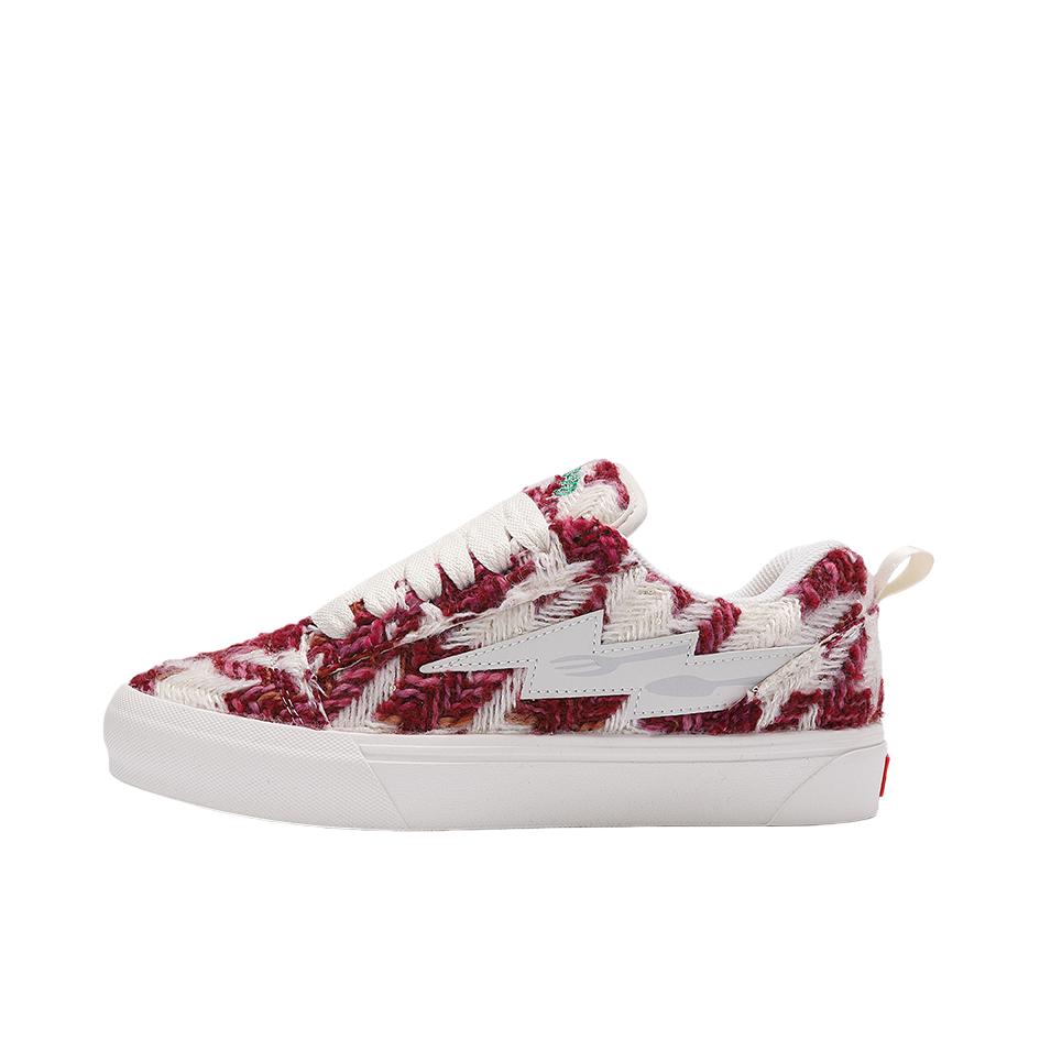 推荐商品：DUEPLAY 板鞋 织物百搭简约舒适 DUD622703 葡萄红/白色