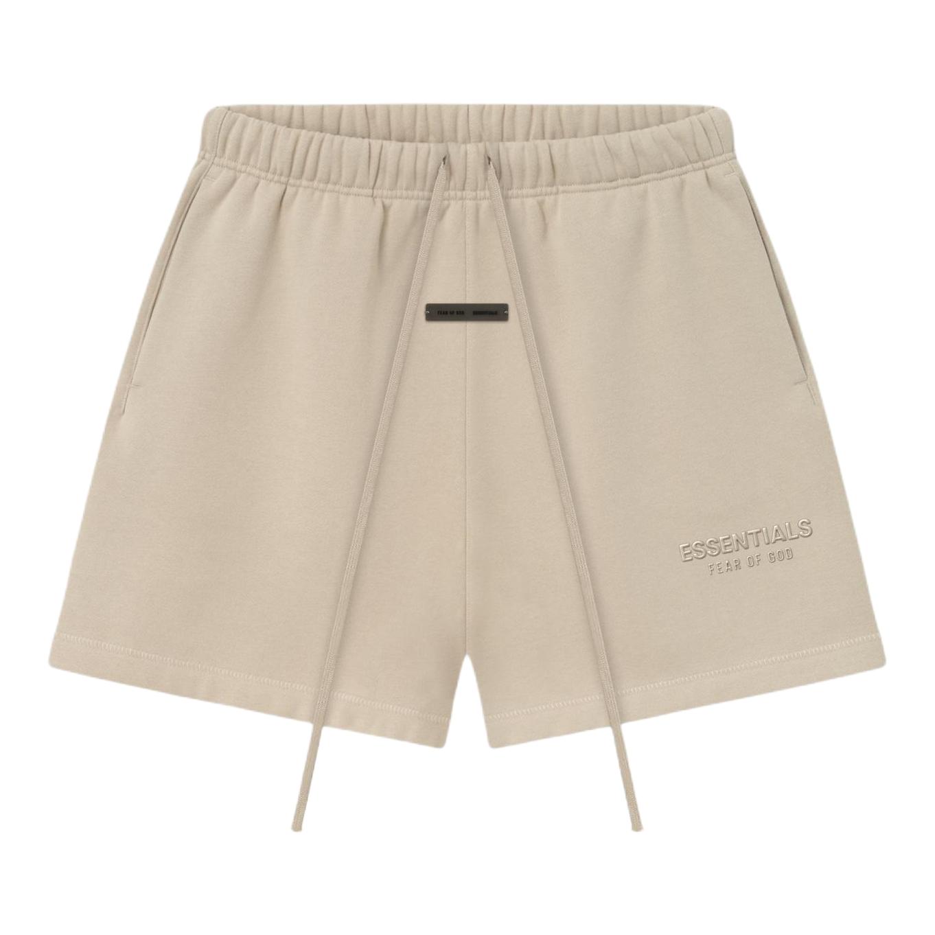 推荐商品：Fear of God Essentials 系带中腰五分休闲短裤 米白