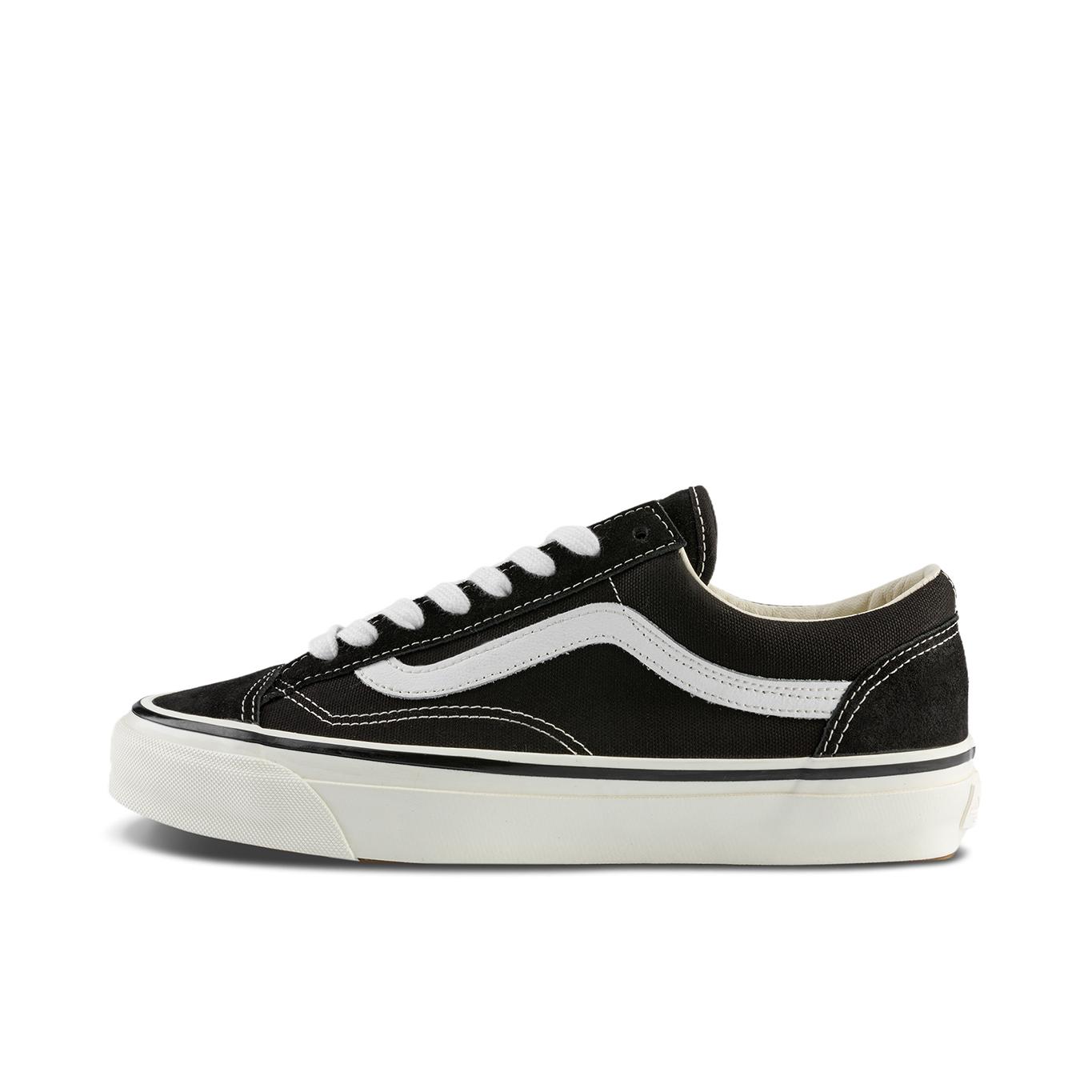 推荐商品：Vans/范斯 Old Skool 36 简约复古 时尚百搭 防滑耐磨 舒适减震 轻便透气 板鞋 Black/True White 安纳海姆/黑色/白色