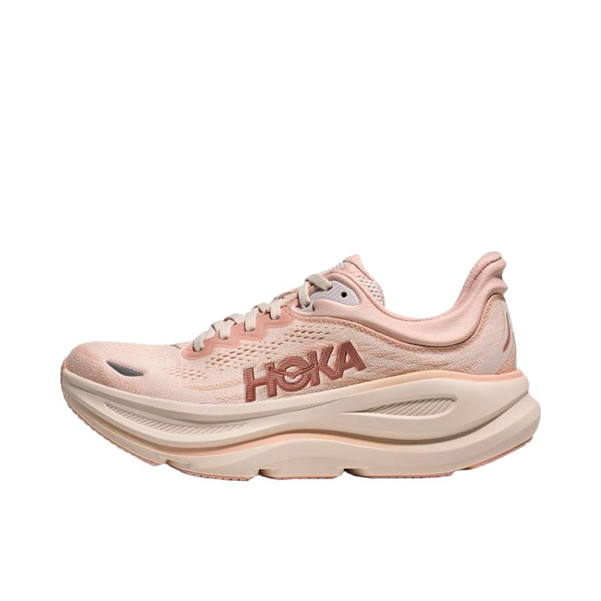 推荐商品：HOKA ONE ONE Bondi 9 越野跑鞋 防滑耐磨缓震透气低帮舒适百搭 粉色