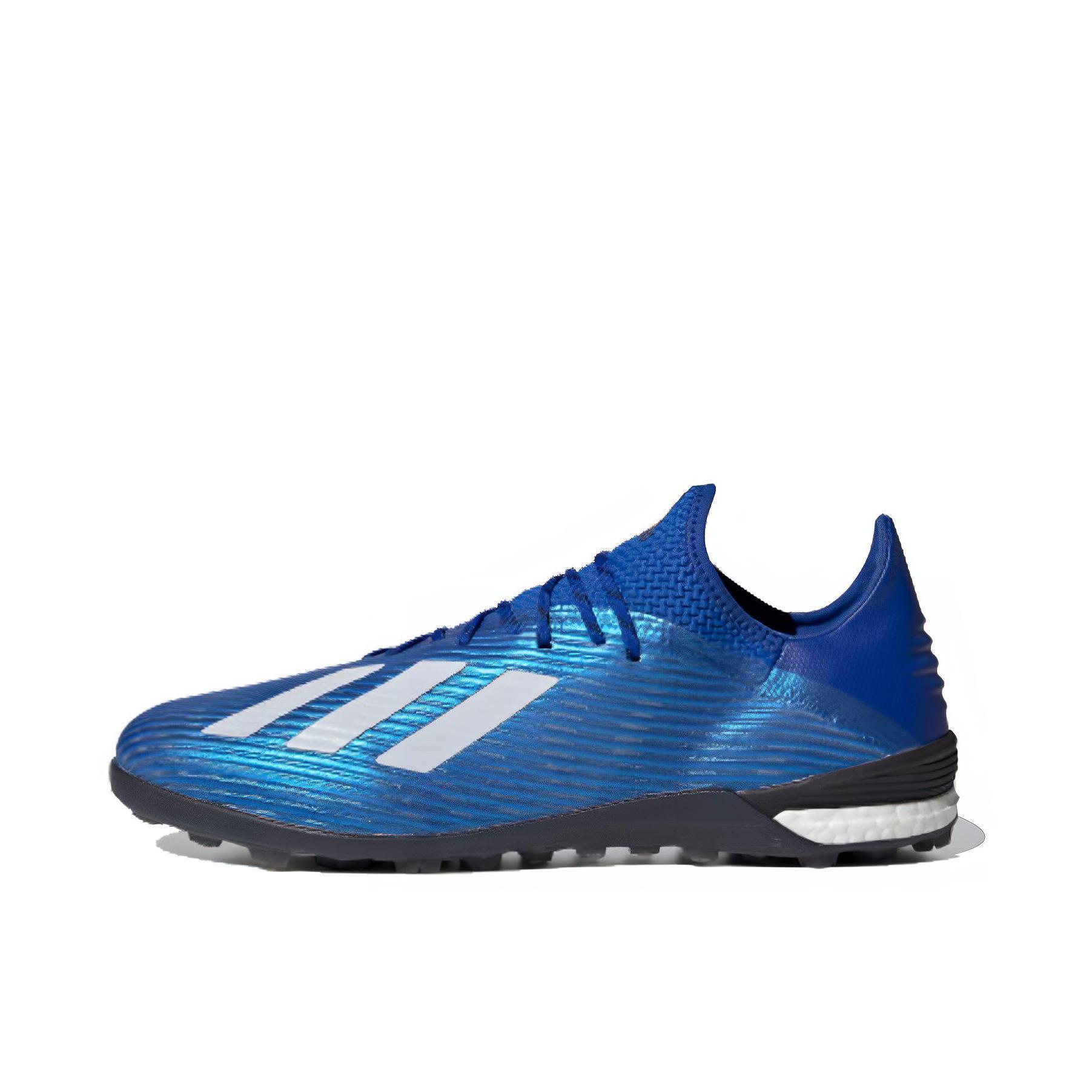 推荐商品：adidas X 19.1 TF 顶级 胶质碎钉 人造草地 织物 足球鞋 Blue/Black/White 蓝黑白