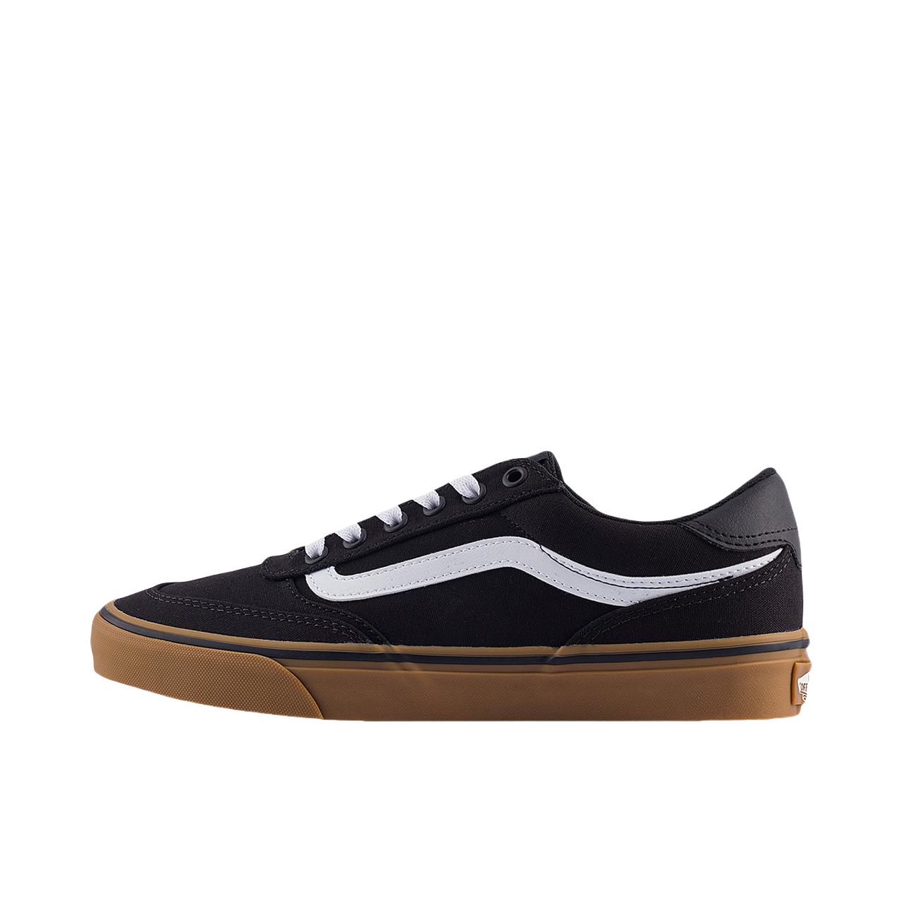 推荐商品：Vans/范斯 Brooklyn LS 板鞋 低帮系带厚底防滑耐磨舒适减震百搭复古薄底 黑色/生胶色