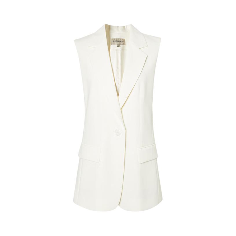 推荐商品：ARIOSE/艾诺丝雅诗 纯色柔软透气马甲 女装 20411577 白