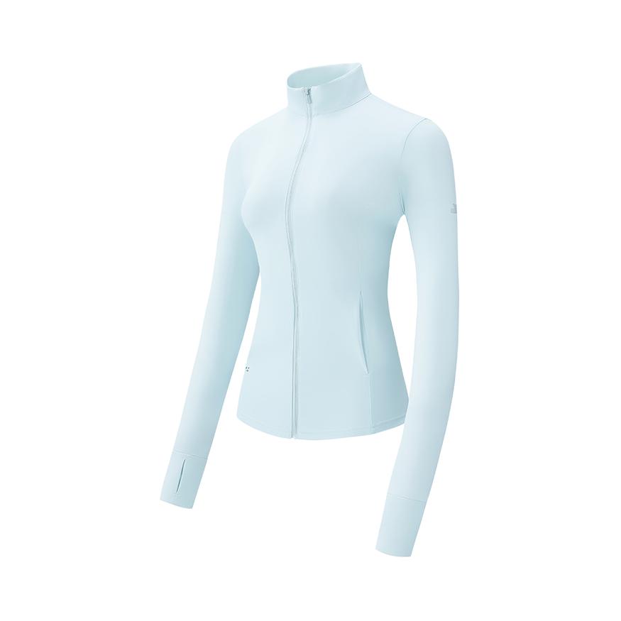 推荐商品：Supield/素湃 防紫外线拉链凉感长袖防晒衣 女装 F3502 冰雾蓝