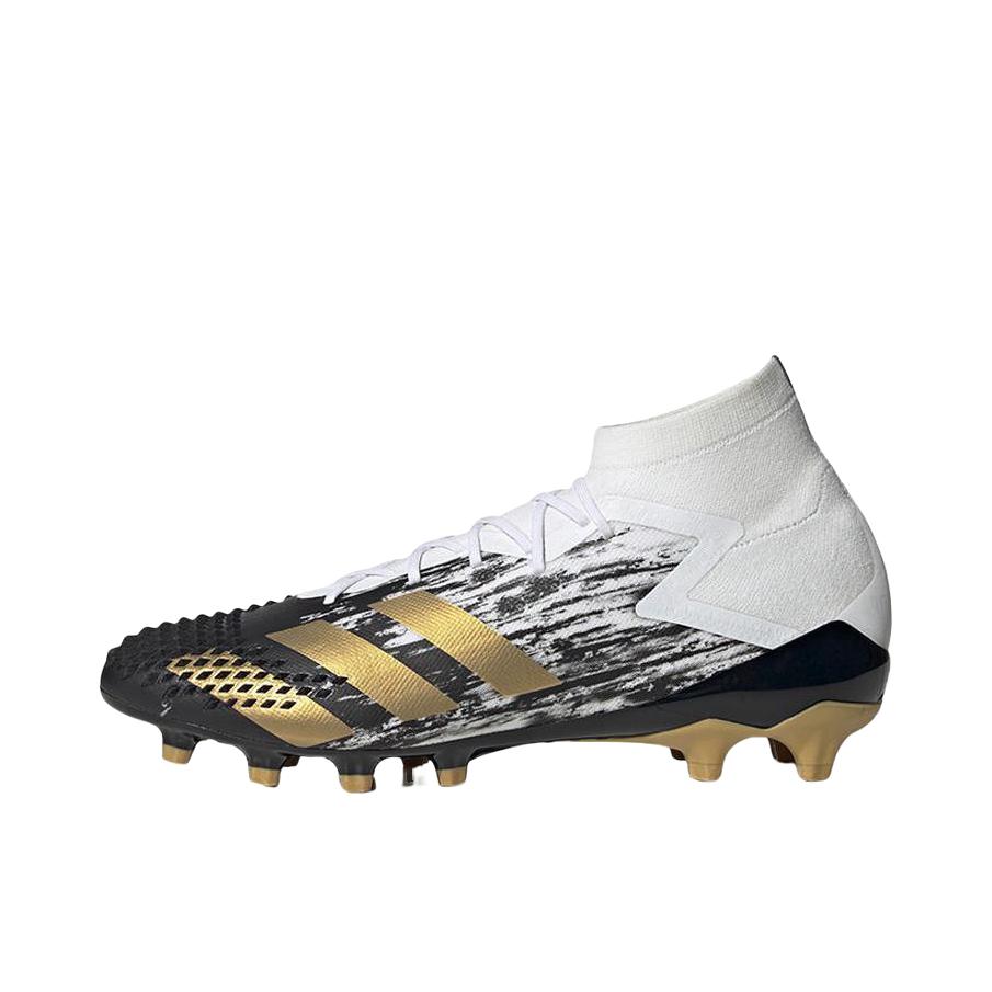 推荐商品：adidas Predator Mutator 20.1 AG 高端胶质短钉人造草地 减震透气 防滑耐磨 足球鞋 Black/White/Gold 黑色/金色/白色