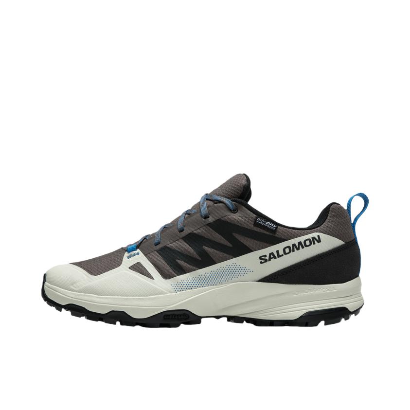 推荐商品：Salomon/萨洛蒙 SALIBA WP 户外鞋 徒步鞋 支撑运动防水轻量稳定抓地包裹性轻便 铁灰色