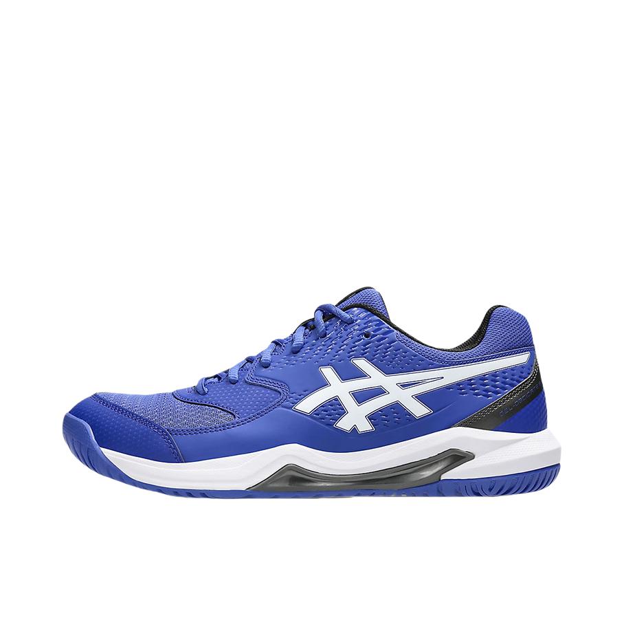 推荐商品：Asics/亚瑟士 Gel-Dedicate 8 合成革 稳定支撑 网面透气 减震耐磨 网球鞋 蓝色/白色/黑色