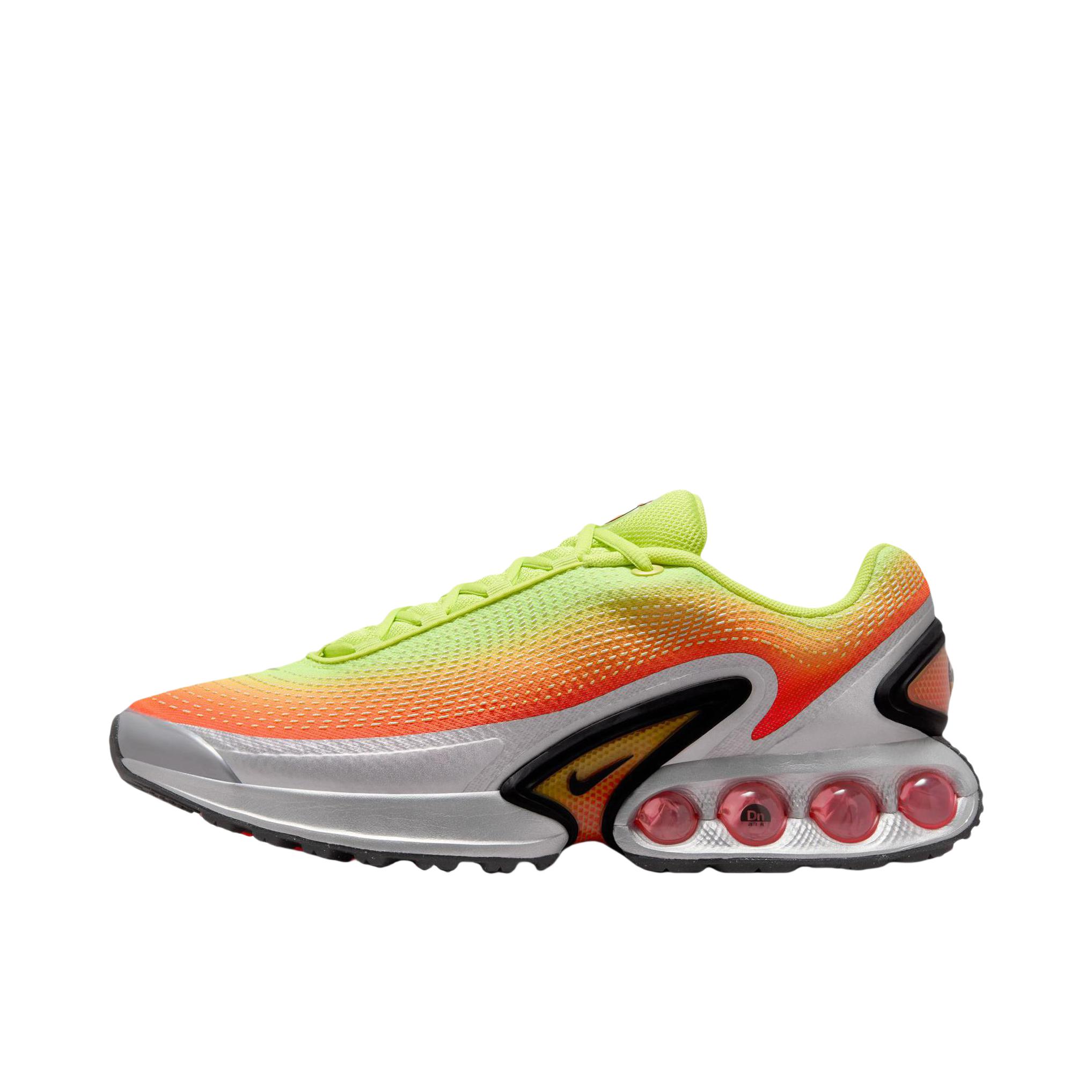 推荐商品：Nike Air Max Dn 运动休闲鞋 柔软防滑耐磨缓震回弹支撑网布透气低帮平跟贴合 黄色/橙色