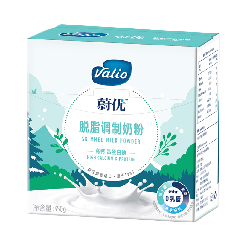 推荐商品：valio 成人 0乳糖脱脂调制奶粉 350g 盒装