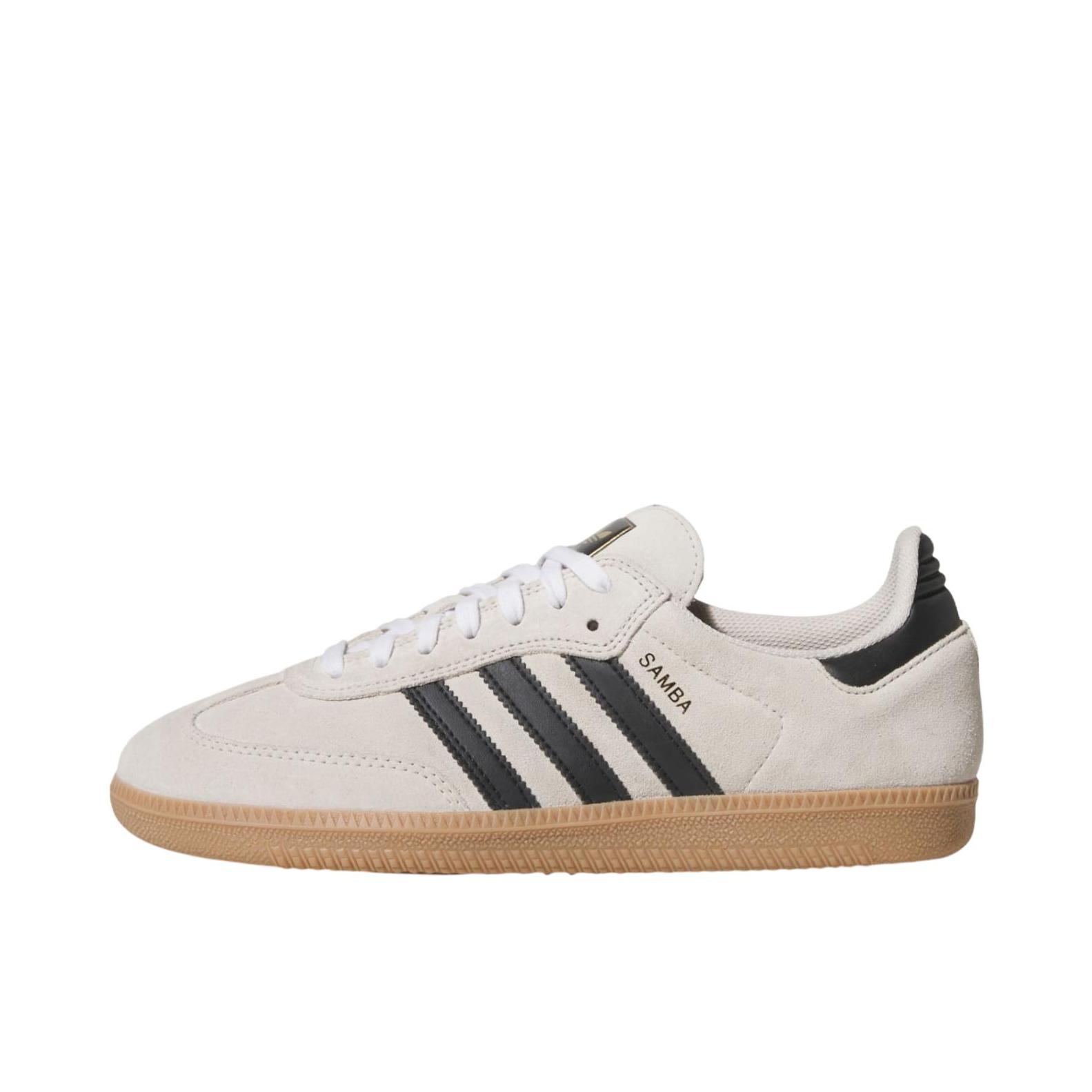 推荐商品：adidas Originals Samba OG T头鞋 板鞋 经典复古舒适百搭耐磨合成革圆头薄底贴合 米色/黑色 