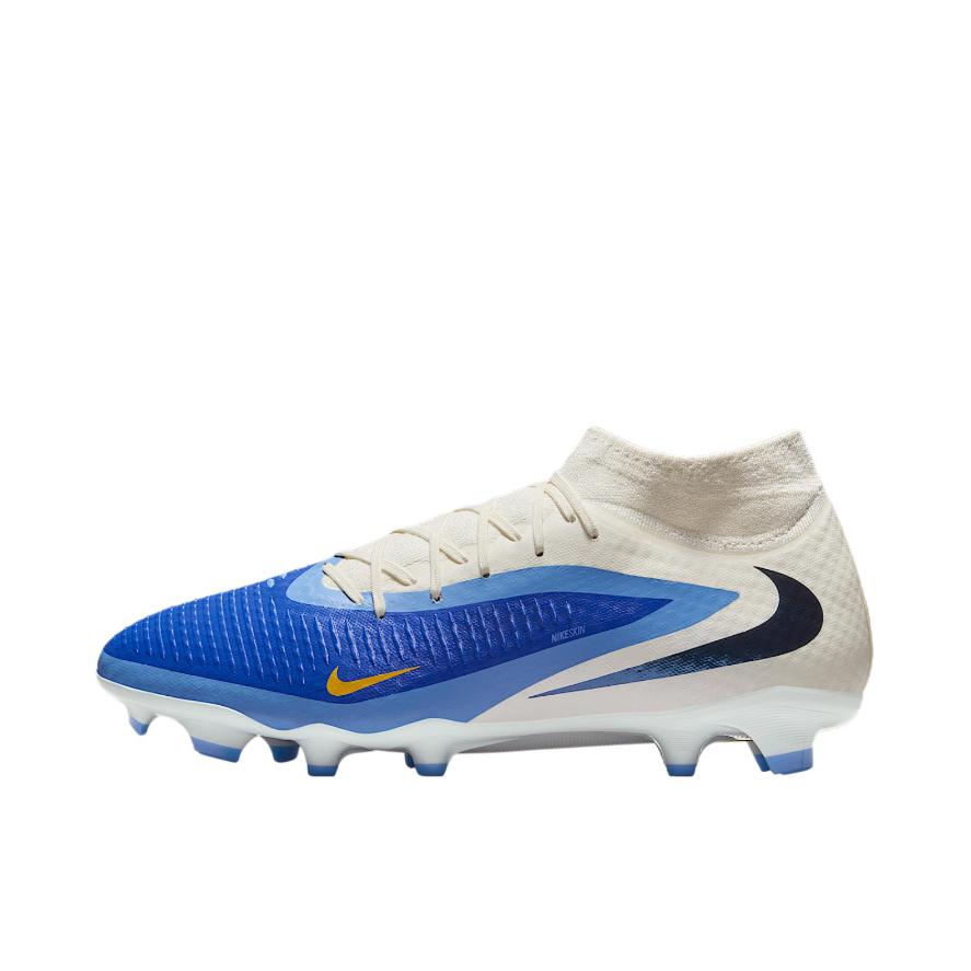 推荐商品：Nike Phantom 6 Academy MG 足球鞋 中端胶质短钉多种场地耐磨透气 高帮/蓝色