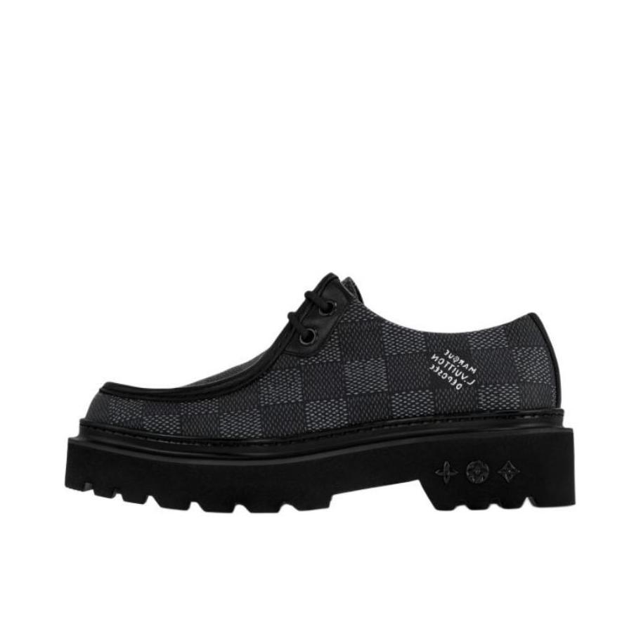 推荐商品：Louis Vuitton 路易威登 Ranger Derby Ebene 牛皮革 圆头 系带 低帮 德比鞋 皮鞋 黑色