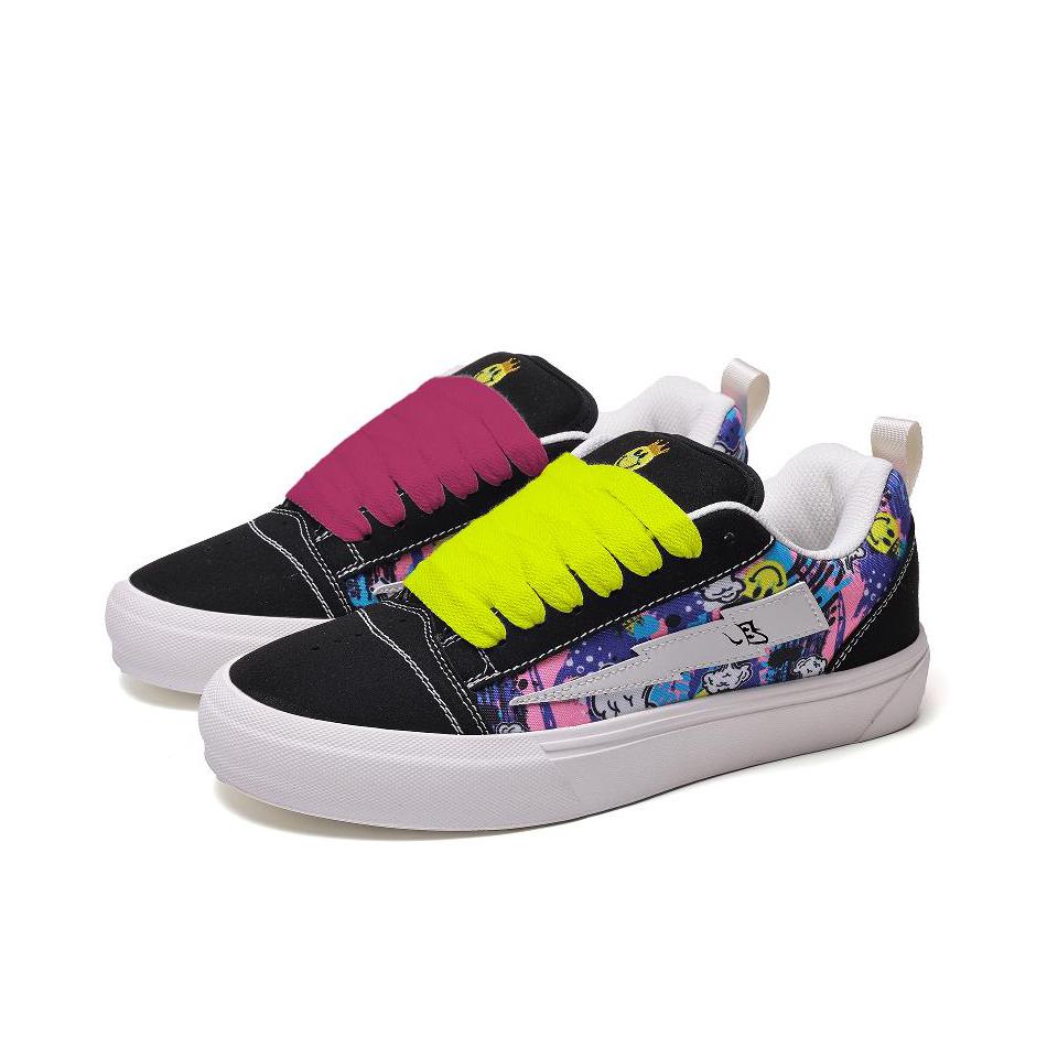 推荐商品：DUEPLAY 板鞋 织物百搭休闲低帮 DUD62252 闪电版/鸳鸯款/黑涂鸦