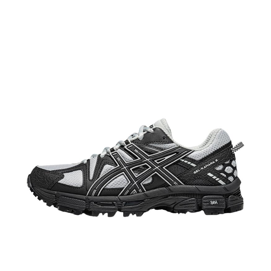 推荐商品：Asics/亚瑟士 Gel-Kahana 8 越野跑鞋 抓地稳定增高缓震回弹网面复古稳定支撑 女款/灰色/暗黑色