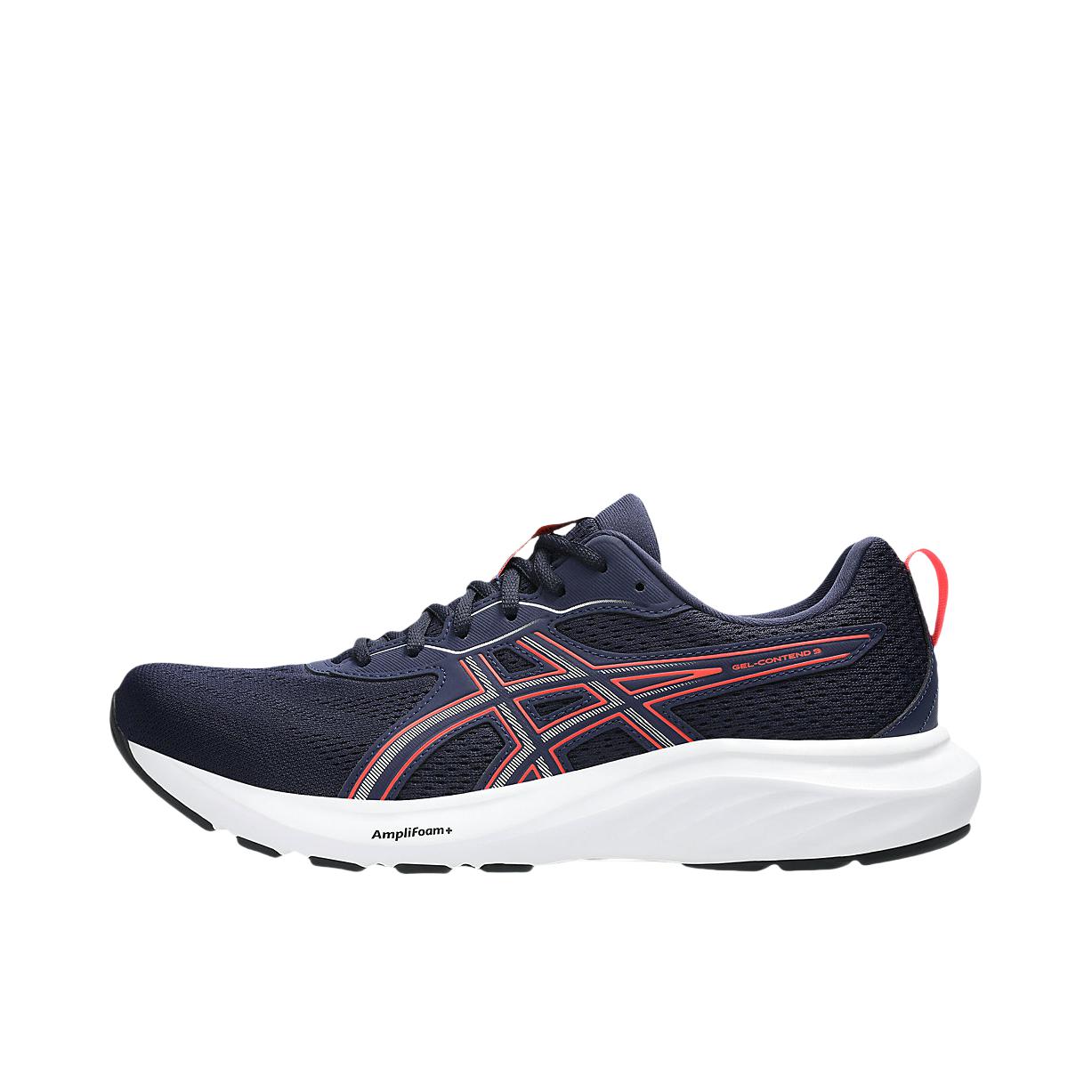 推荐商品：Asics/亚瑟士 Gel-Contend 9 跑鞋 网面透气舒适缓震轻便缓冲轻量回弹支撑系带百搭圆头贴合 蓝色/红色