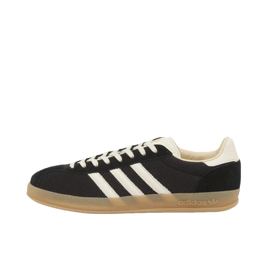 推荐商品：adidas Originals Gazelle Indoor T头鞋 德训鞋 板鞋 舒适缓震防滑耐磨绒面革复古 深黑色