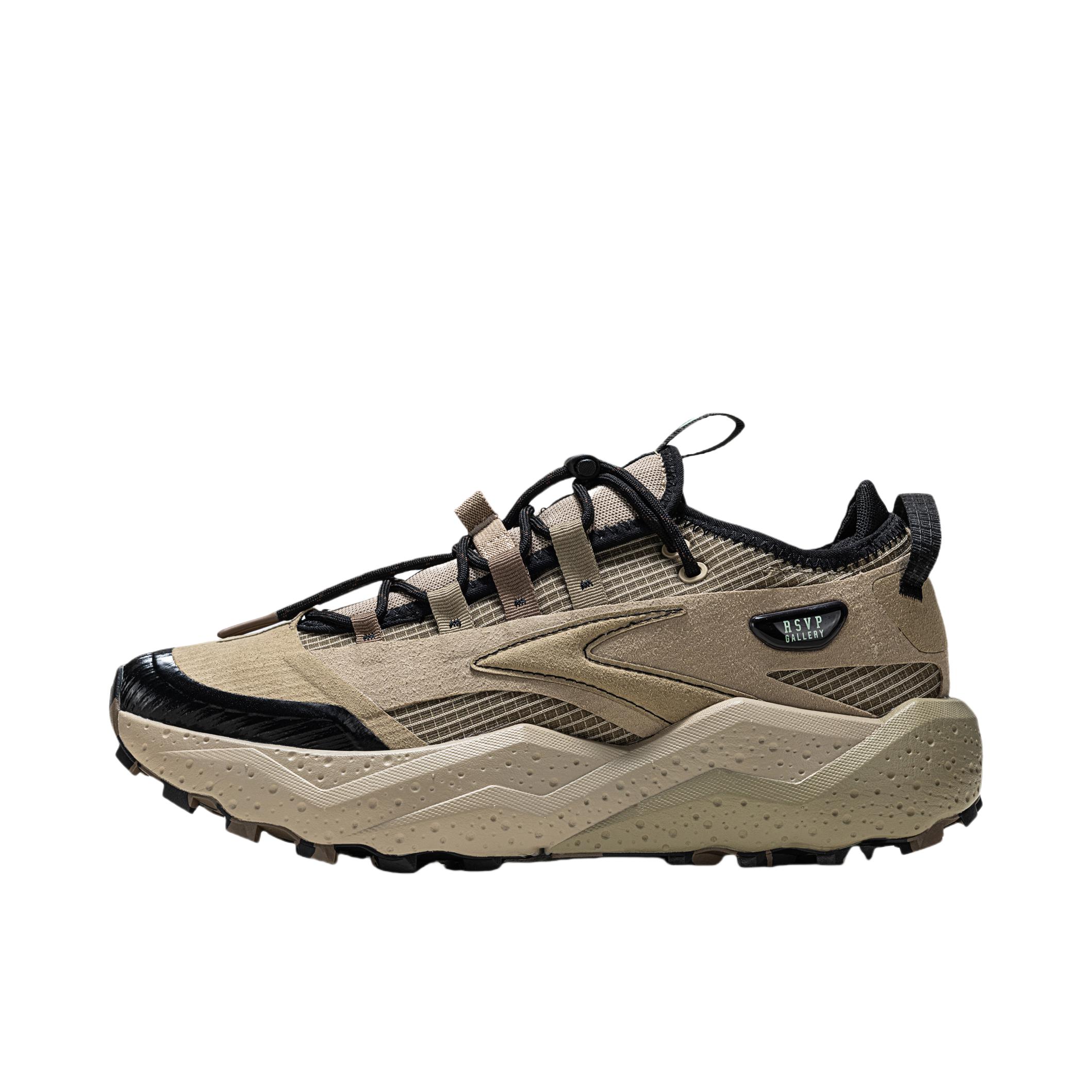 推荐商品：Brooks/布鲁克斯 Caldera 山啸 8 越野跑鞋 防滑运动徒步 风衣棕/褐棕色/黑色