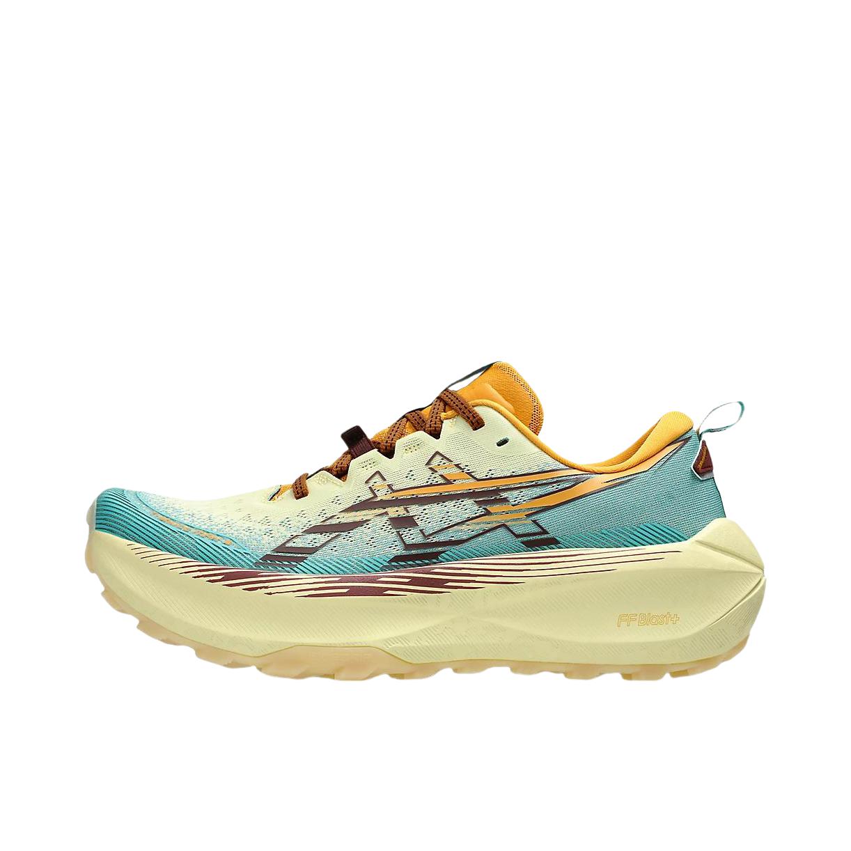 推荐商品：Asics/亚瑟士 Trabuco Max 4 越野跑鞋 缓震回弹防滑耐磨舒适透气合成革低帮 黄色/绿色 