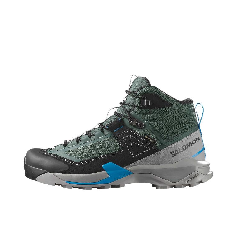 推荐商品：Salomon/萨洛蒙 X Ultra ALPINE MID GTX 简约 防水抓地 防滑耐磨 高帮 厚底 户外鞋 徒步鞋 高帮/绿色