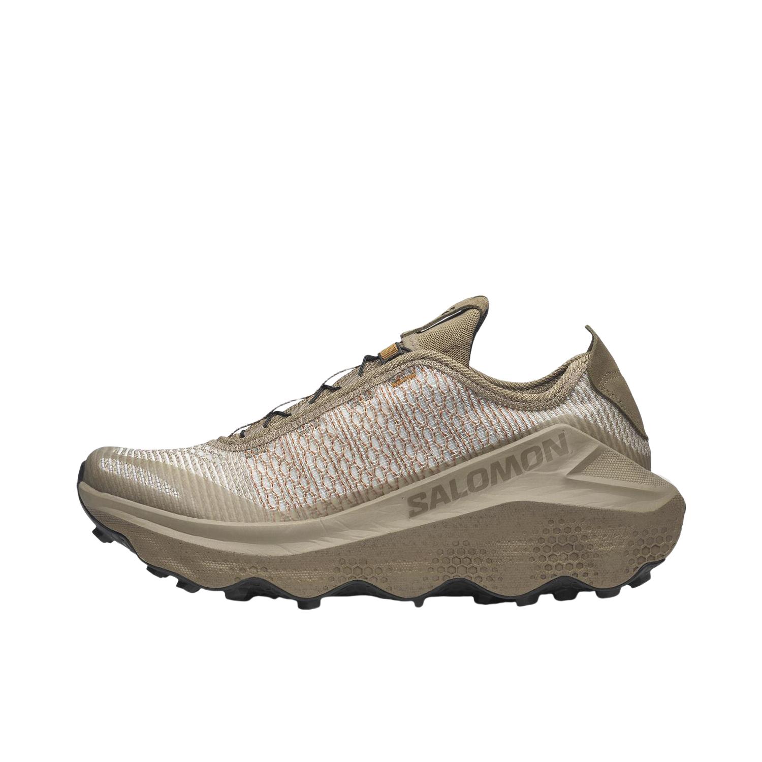 推荐商品：Salomon/萨洛蒙 ORAVA ADVANCED 跑鞋 百搭减震包裹性低帮 落岩灰/石灰色/棕色