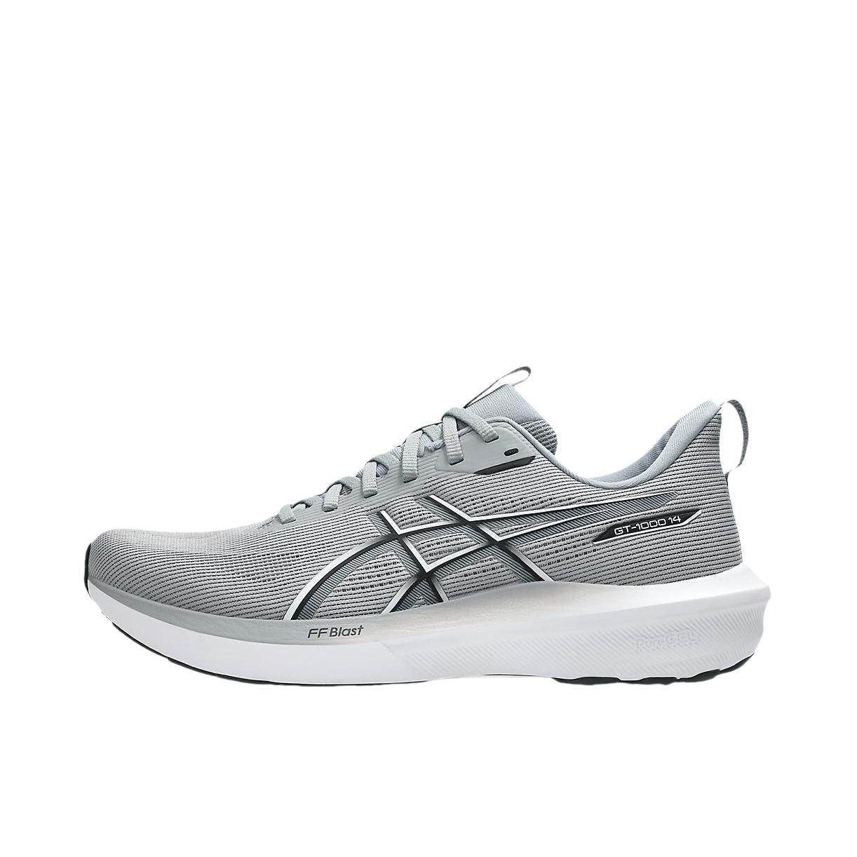 推荐商品：Asics/亚瑟士 GT-1000 14 跑鞋 稳定足弓支撑透气马拉松回弹网布缓震轻便防水圆头贴合 砾石灰 