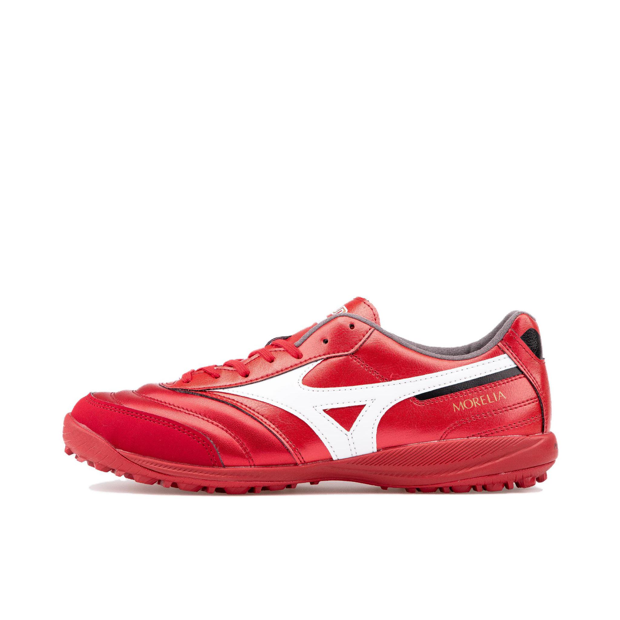 推荐商品：Mizuno/美津浓 MORELIA SALA PRO IN 百搭 厚底 圆头 低帮 足球鞋 红色