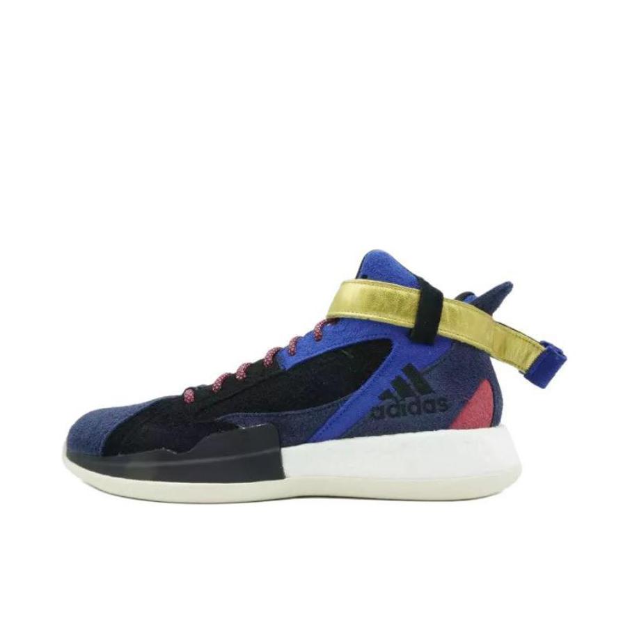 推荐商品：adidas Posterize 防滑耐磨 舒适透气 篮球鞋 蓝色/黑色 