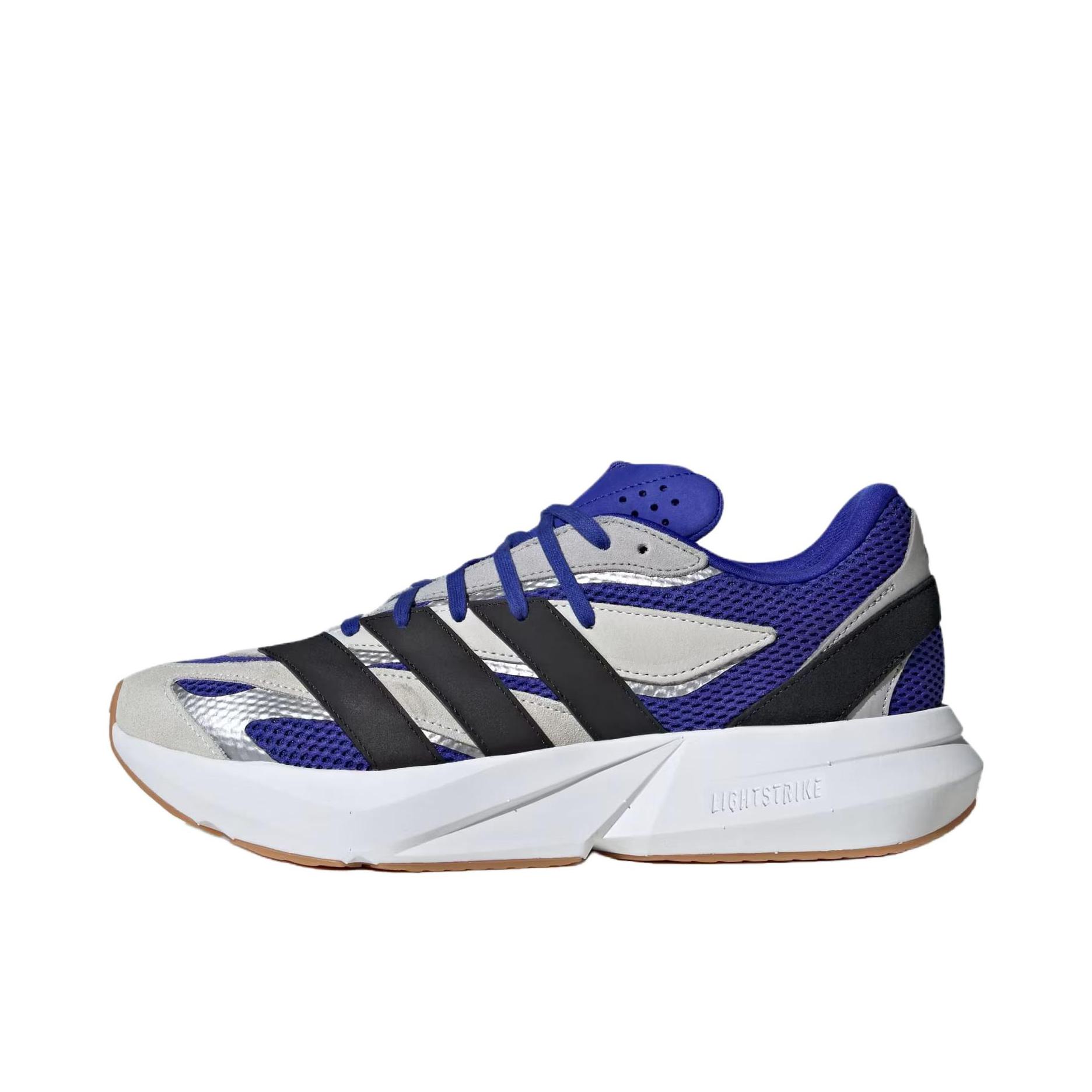 推荐商品：adidas Lightblaze 运动休闲鞋 简约防滑耐磨低帮回弹轻运动 深蓝色