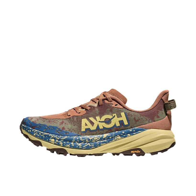 推荐商品：HOKA ONE ONE  Speedgoat 6  飞速羚羊  防滑耐磨 舒适回弹 织物 合成革 轻便 防水  低帮 跑鞋 枫树红/豆蔻绿