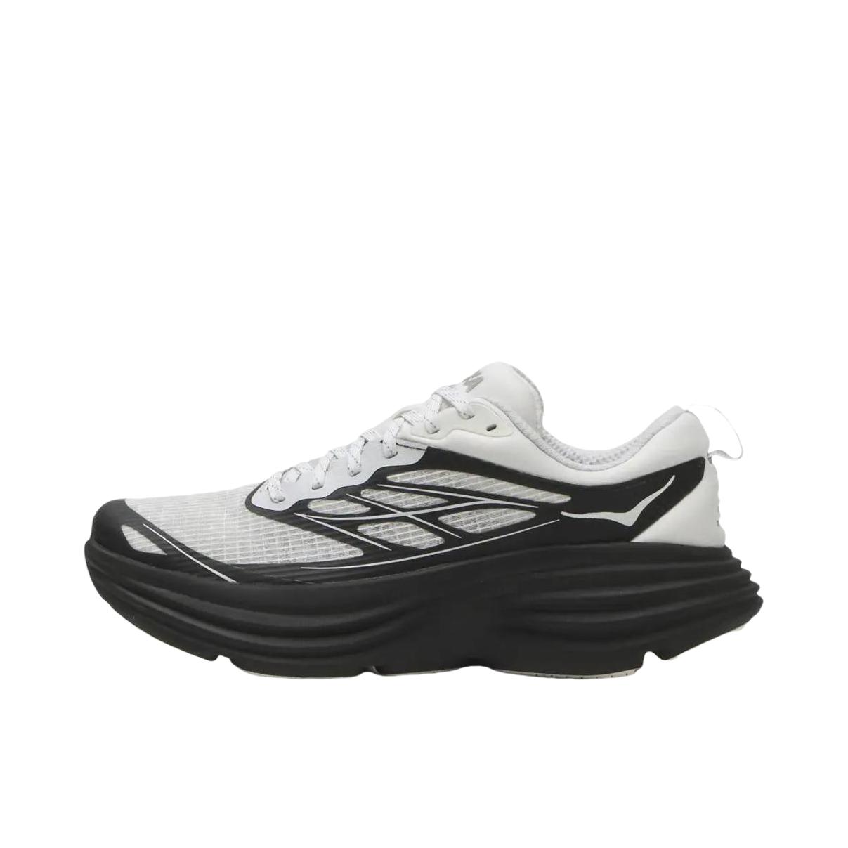 推荐商品：HOKA ONE ONE Bondi 8 邦代8 防滑耐磨 舒适轻便 网面透气 休闲百搭 缓震 跑鞋 白色/黑色