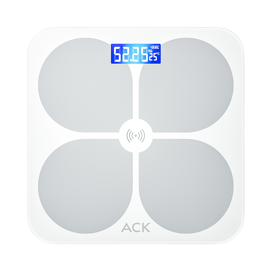 推荐商品：ACK/艾斯凯 体重秤 健康秤 钢化玻璃 精准测量 称重 可充电 测体重 小型