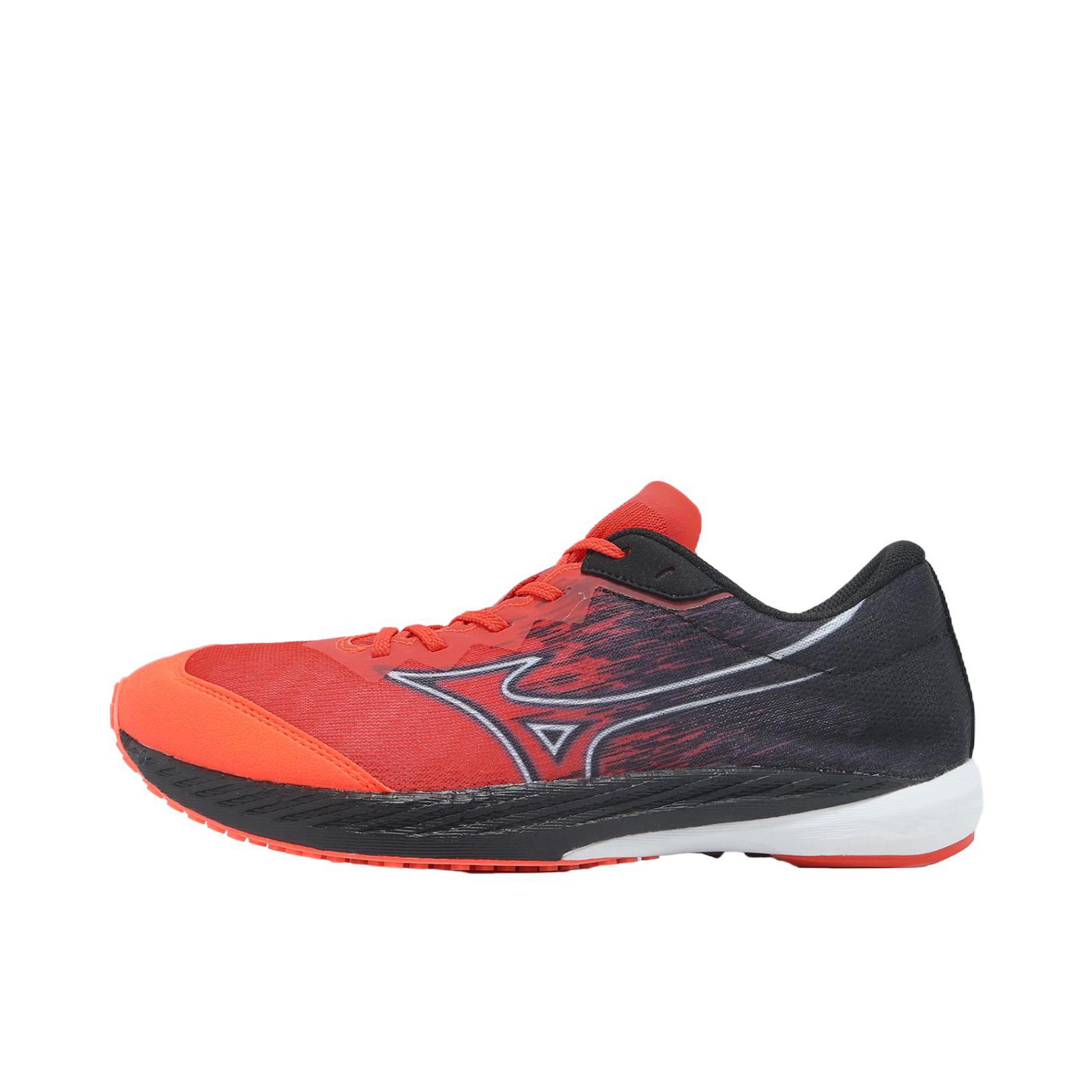 推荐商品：Mizuno/美津浓 Wave Duel 4 柔软 简约 百搭 织物 跑鞋 黑色/红色