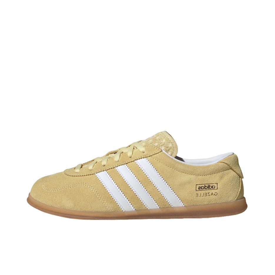 推荐商品：adidas Originals GAZELLE Lo Pro 板鞋 百搭耐磨低帮舒适薄底德训鞋T头鞋复古防滑贴合 黄色/白色/树脂黄