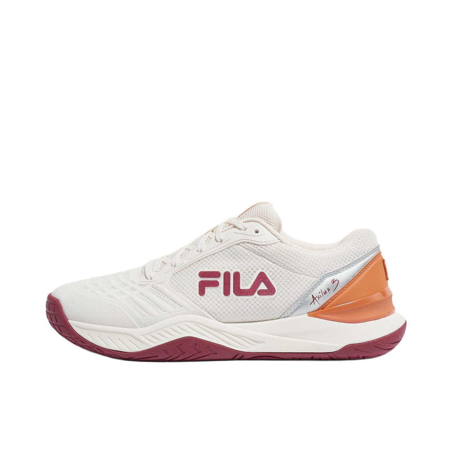 推荐商品：FILA/斐乐 透气 耐磨 低帮 平跟 圆头 网球鞋 1TM01987G-475 白色/红色