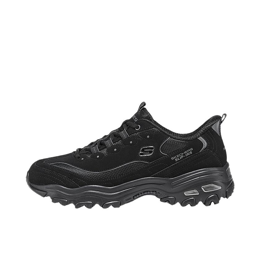 推荐商品：Skechers/斯凯奇 D'Lites 1.0 奶茶熊 熊猫鞋 老爹鞋 闪穿鞋 厚底增高复古缓震百搭 正黑色
