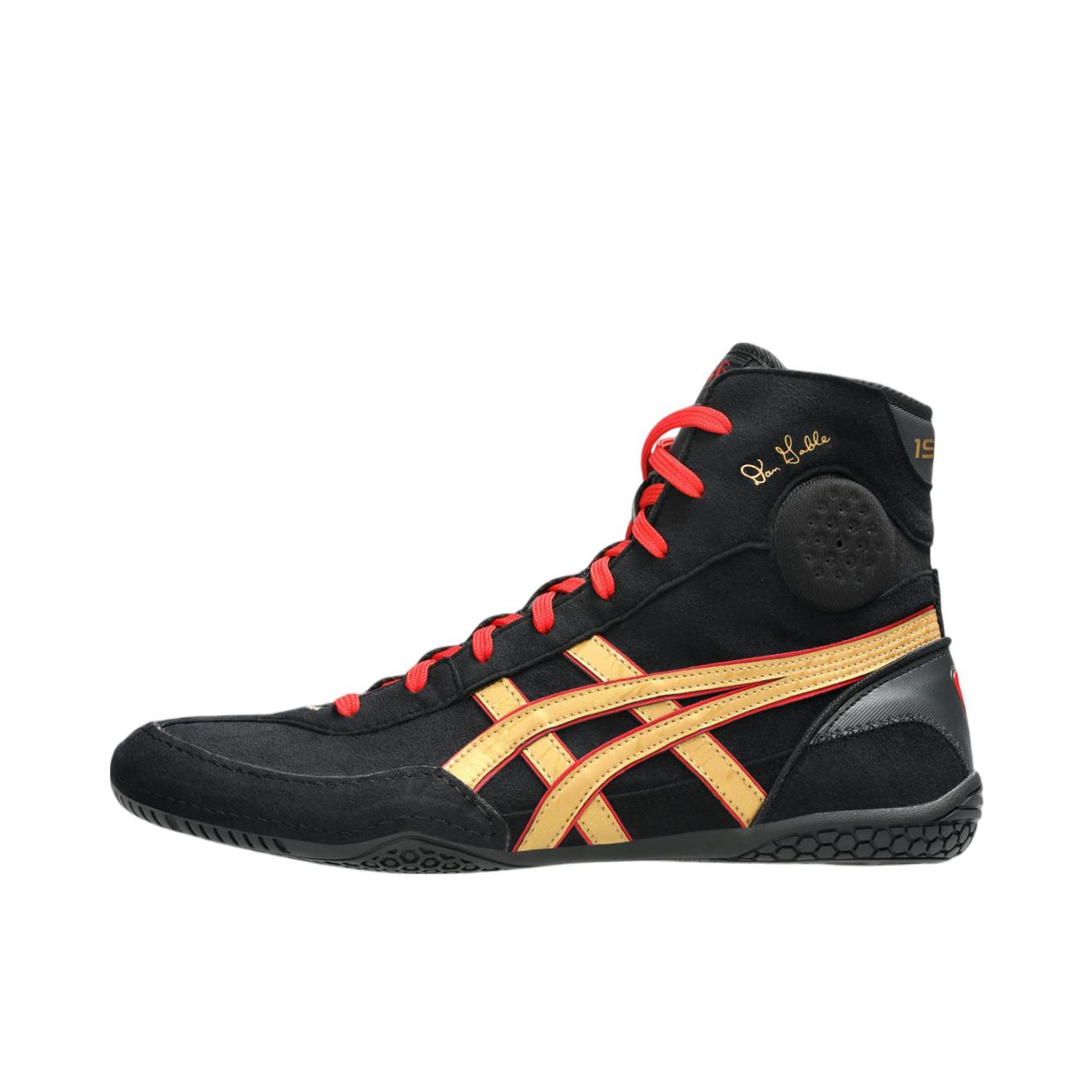 推荐商品：Asics/亚瑟士 Dan Gable Evo 3 耐磨 耐用 训练鞋 黑色/金色