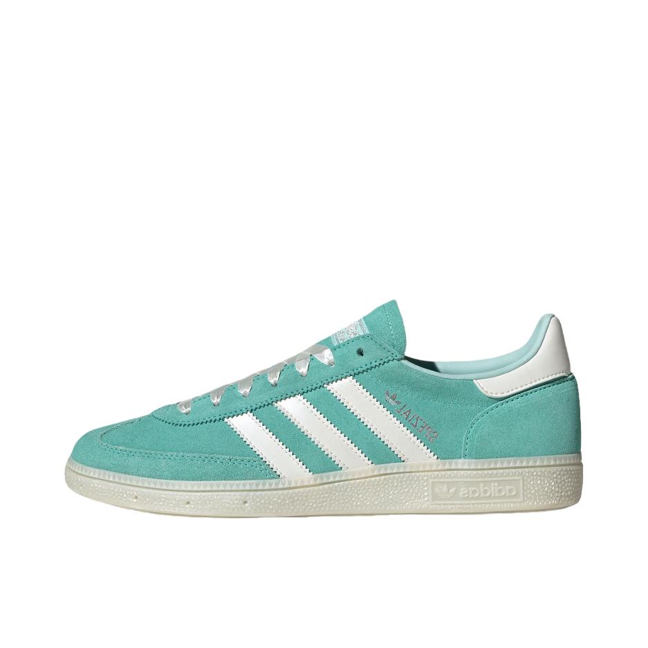 推荐商品：adidas Originals Handball Spezial 薄底鞋 T头鞋 德训鞋 板鞋 简约百搭复古轻便防滑耐磨贴合圆头耐穿 深薄荷绿/晶白色