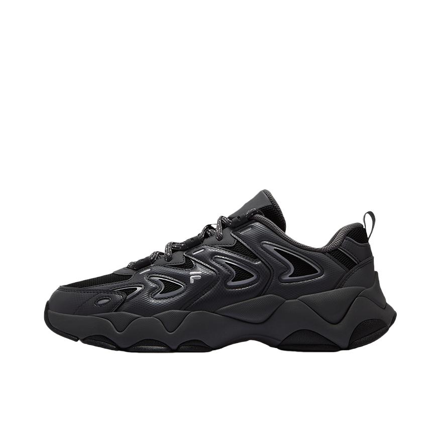 推荐商品：FILA/斐乐 CANOPY 天幕鞋 运动休闲鞋 机能风厚底潮流 黑色/锻铁灰