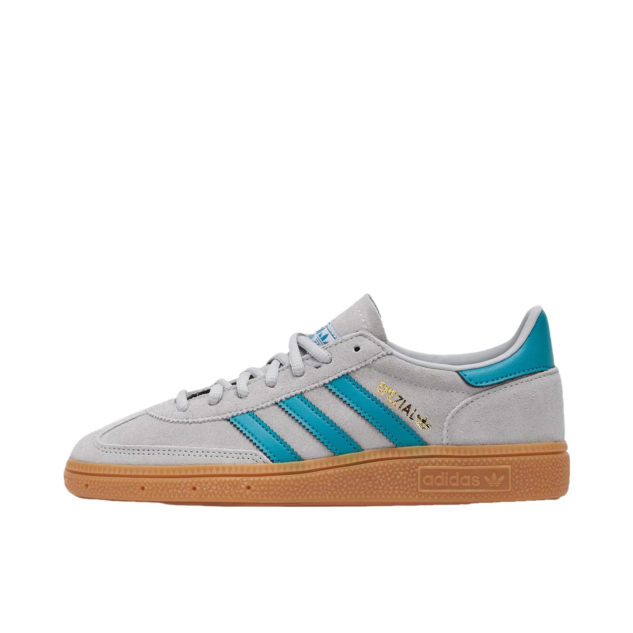 推荐商品：adidas Originals Handball Spezial 薄底鞋 T头鞋 德训鞋 板鞋 简约百搭复古轻便防滑耐磨贴合圆头耐穿 灰色/浅蓝色